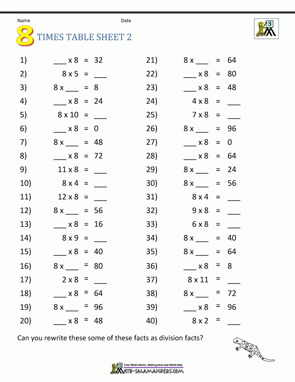 multiplication worksheets free printable