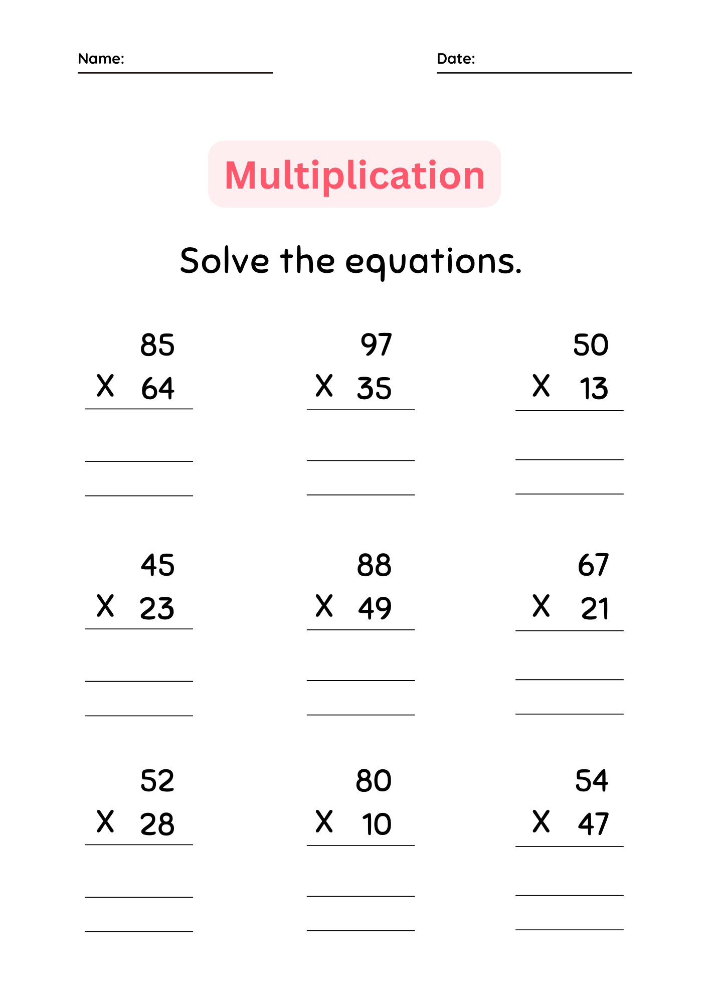 maths fluency worksheets