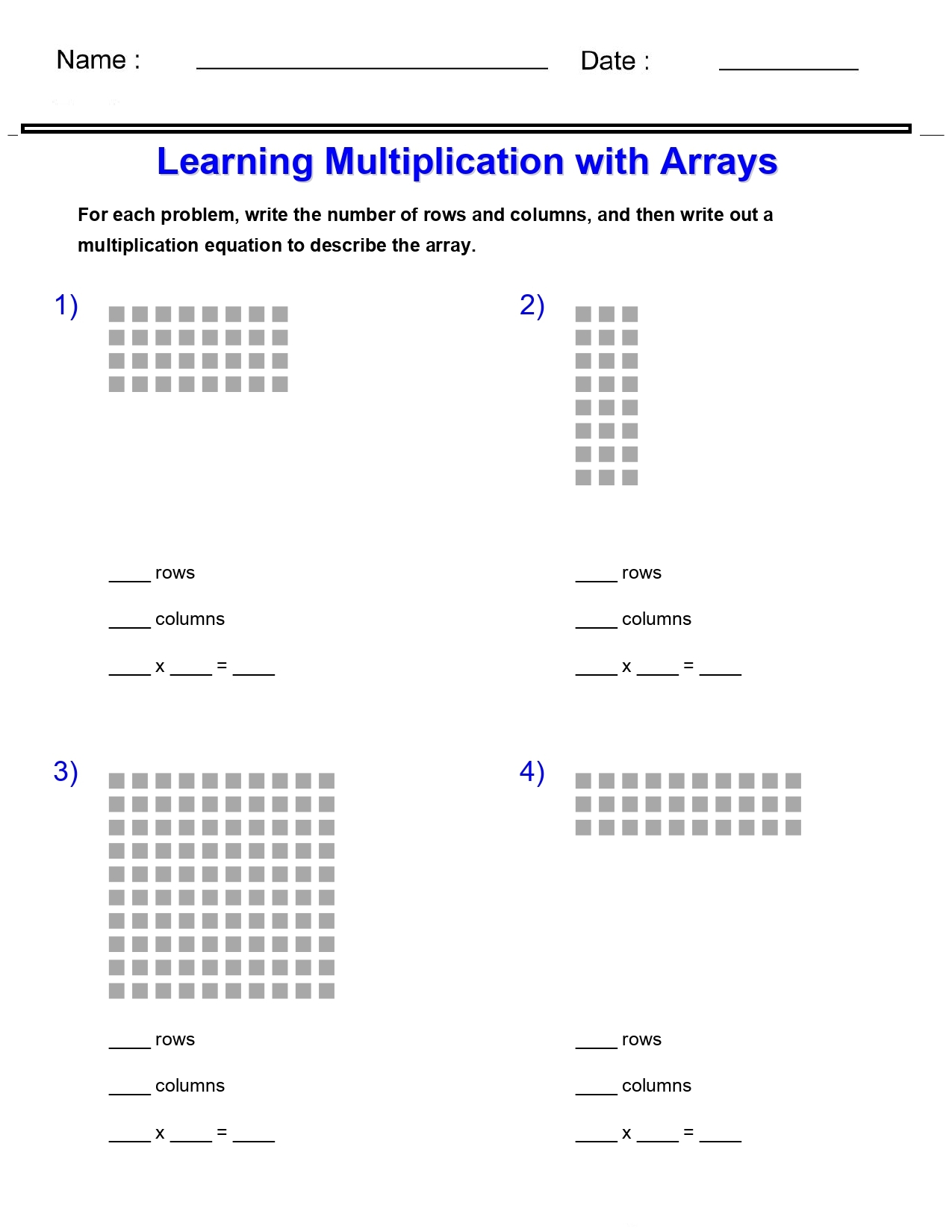 Multiplication Worksheets Learning Multiplication With Arrays Worksheets Made By Teachers Multiplication Worksheets Learning Multiplication With Arrays Worksheets Made By Teachers
