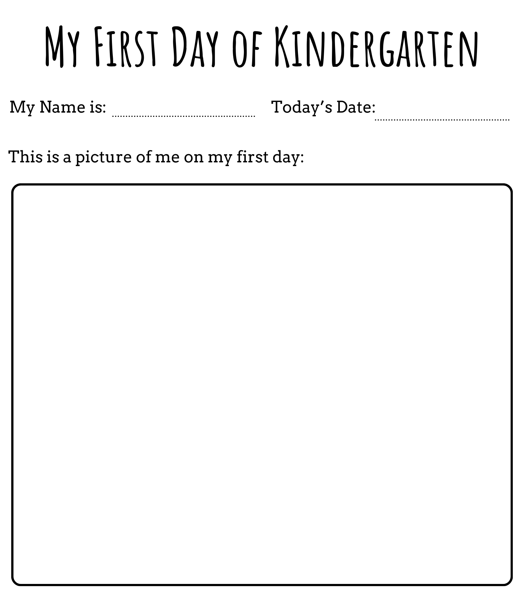 My First Day Of Kindergarten Worksheet 1st Day In Kindergarten Activities Made By Teachers