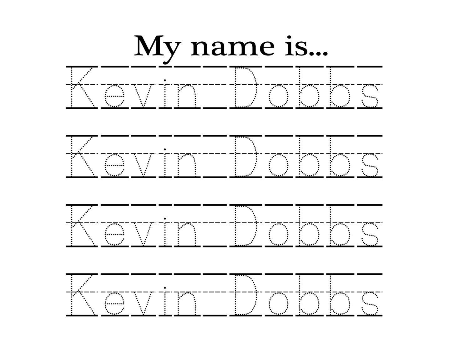 name tracing worksheets for preschoolers