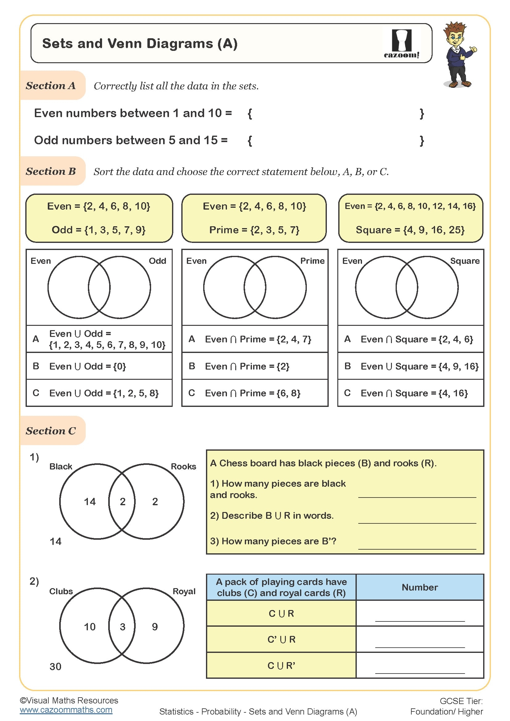 Naming Sets A Worksheet Cazoom Maths Worksheets Naming Sets A Worksheet Cazoom Maths Worksheets