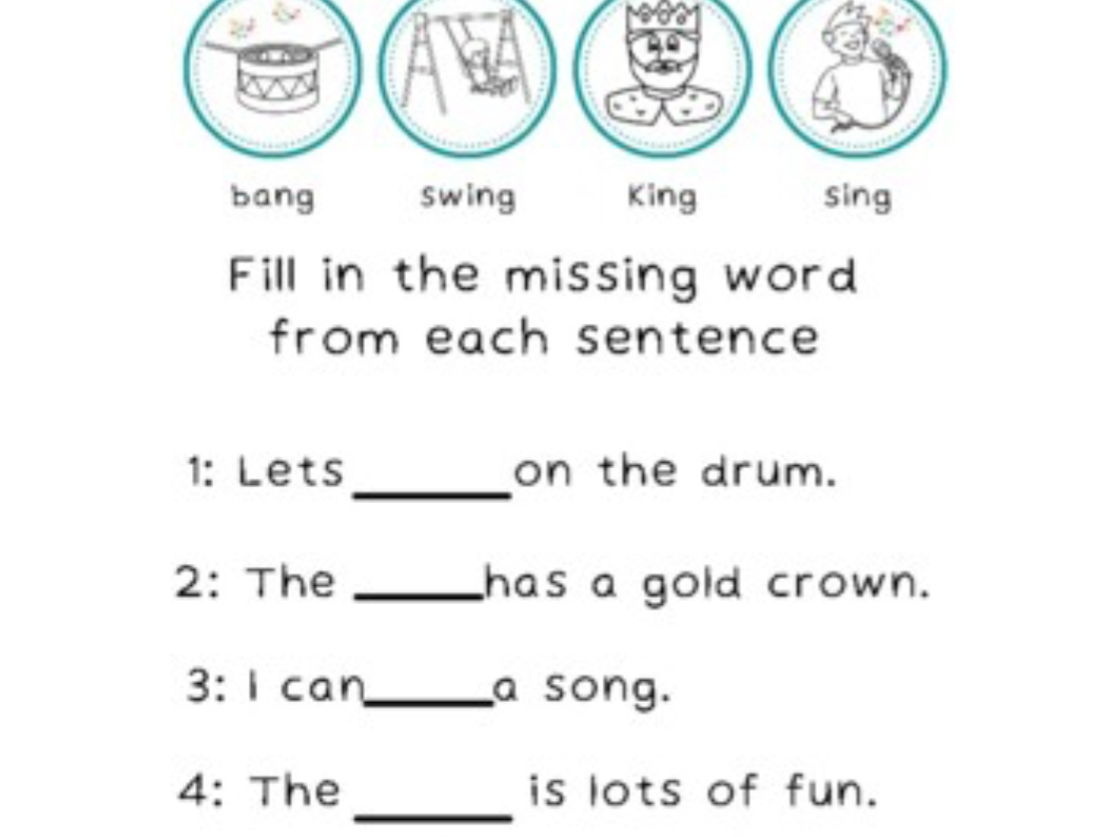 Ng Phonics Final Sound Close Activity Worksheet Teaching Resources Ng Phonics Final Sound Close Activity Worksheet Teaching Resources