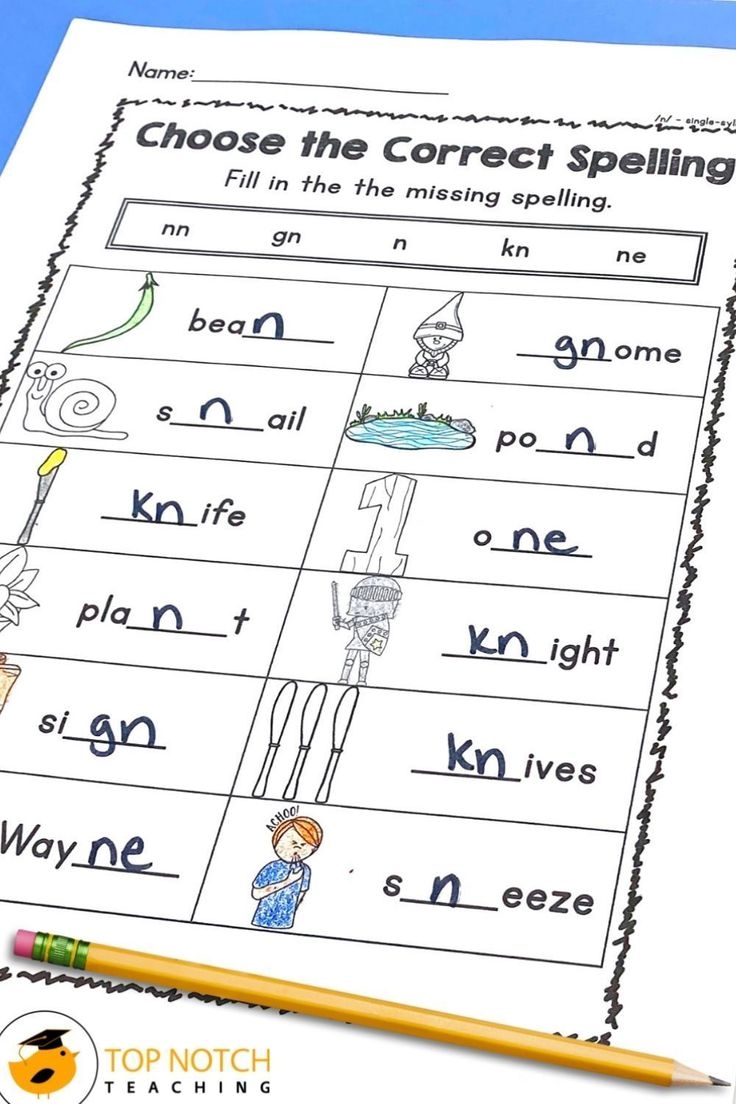 gn phonics worksheets