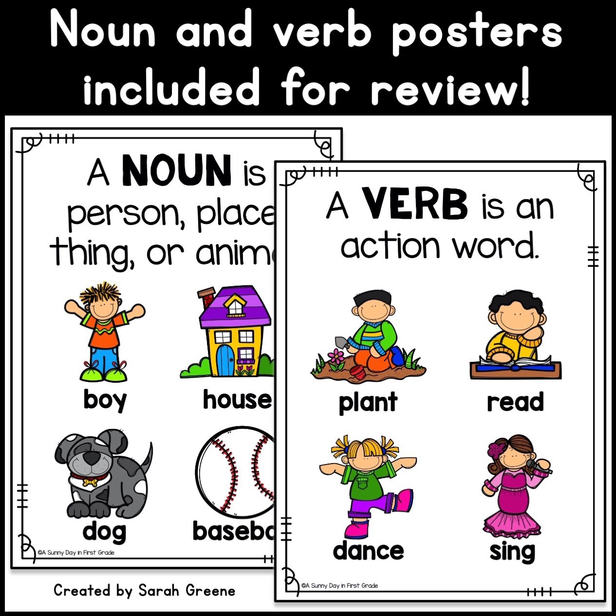 Nouns And Verbs Sort Made By Teachers Nouns And Verbs Sort Made By Teachers