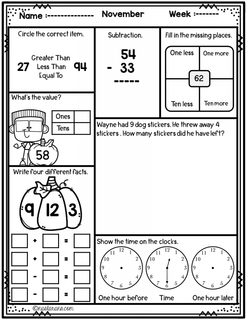 November Math Worksheets Daily Math Review November Math Worksheets Daily Math Review