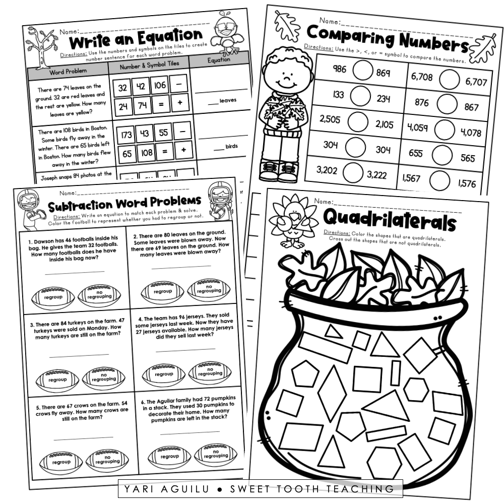 November No Prep Pack 2nd Grade Fall Worksheets Grammar Reading Math Shop Sweet Tooth Teaching November No Prep Pack 2nd Grade Fall Worksheets Grammar Reading Math Shop Sweet Tooth Teaching