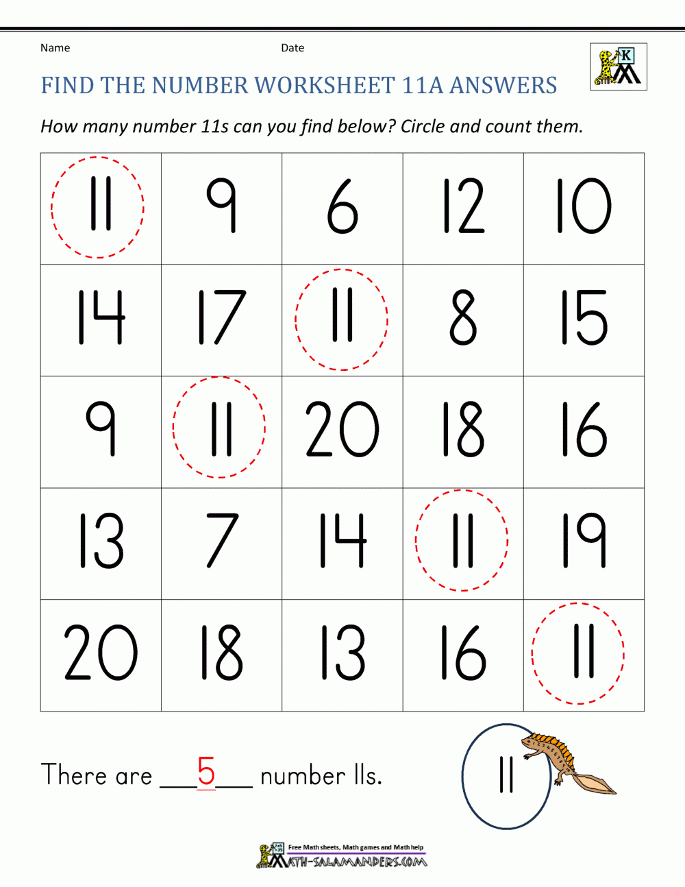 Number 11 Worksheets For Preschool Number 11 Worksheets For Preschool