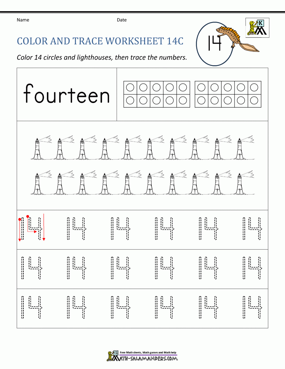 Number 14 Worksheets For Preschool Number 14 Worksheets For Preschool