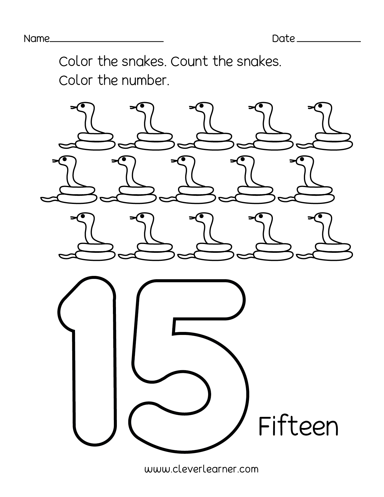 Number 15 Writing Counting And Identification Printable Worksheets For Children Number 15 Writing Counting And Identification Printable Worksheets For Children