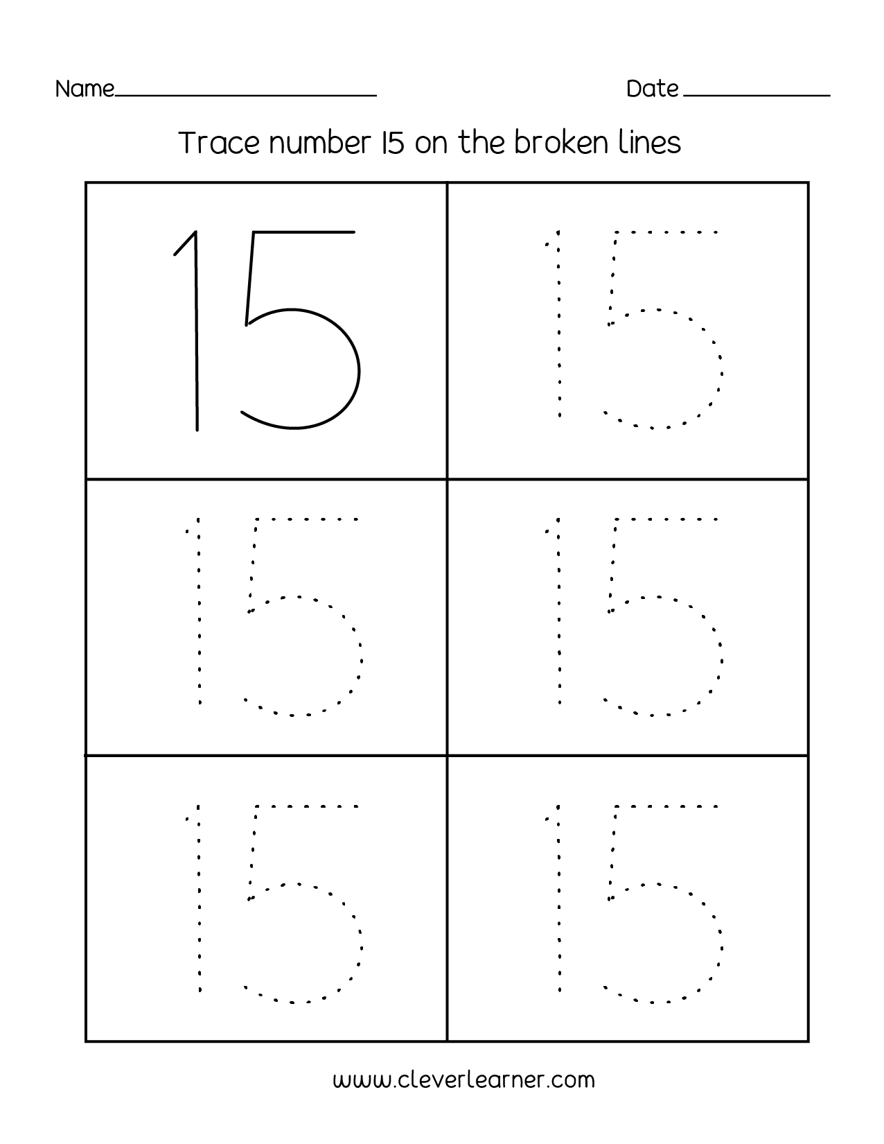 Number 15 Writing Counting And Identification Printable Worksheets For Children Number 15 Writing Counting And Identification Printable Worksheets For Children