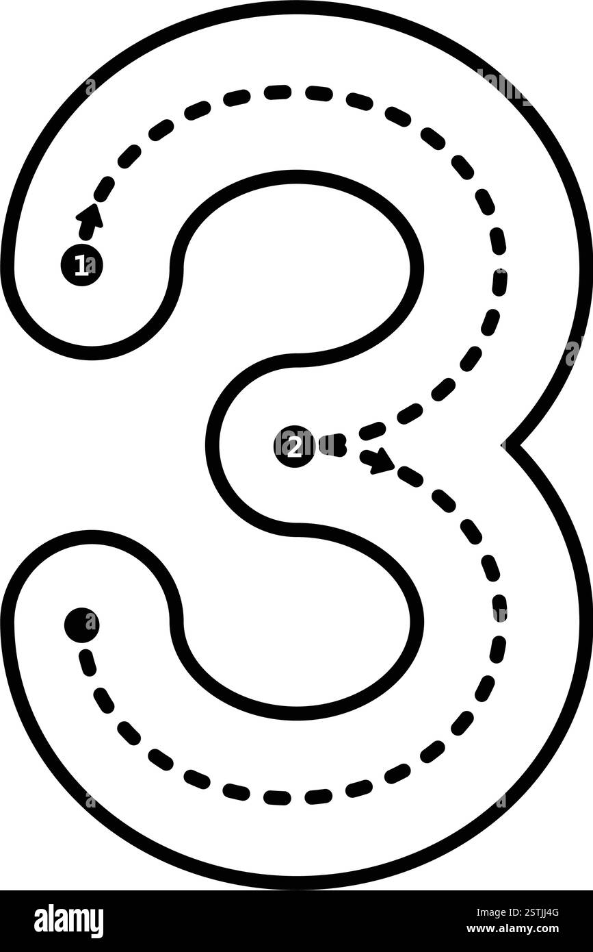 Number 3 Worksheet Hi res Stock Photography And Images Alamy