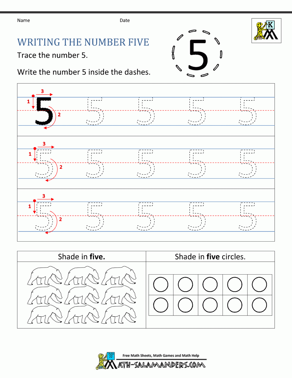 Number 5 Preschool Printables Free Worksheets And Coloring Pages 781
