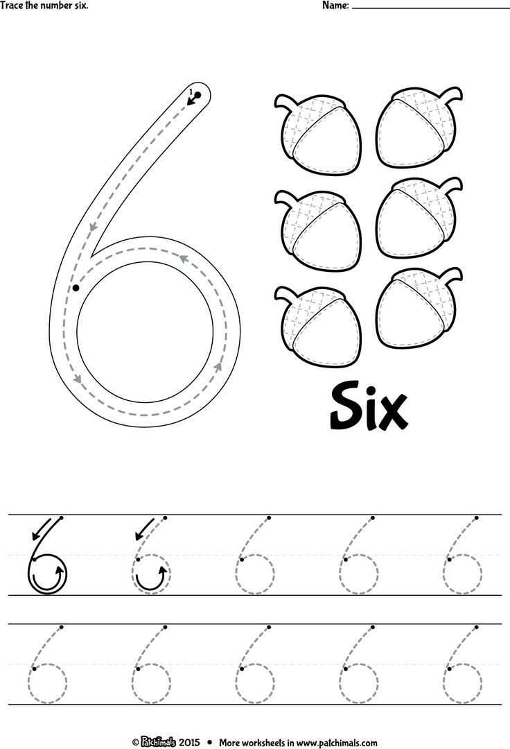 Number 6 Tracing Worksheets For Preschool FDE