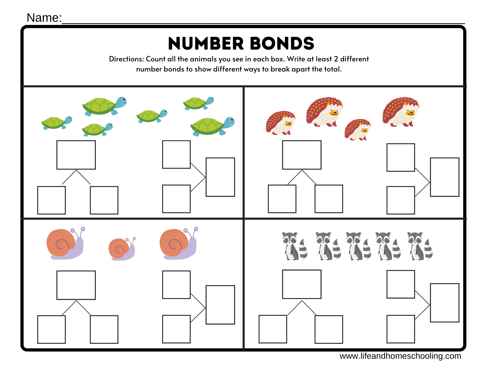 Number Bonds Made By Teachers