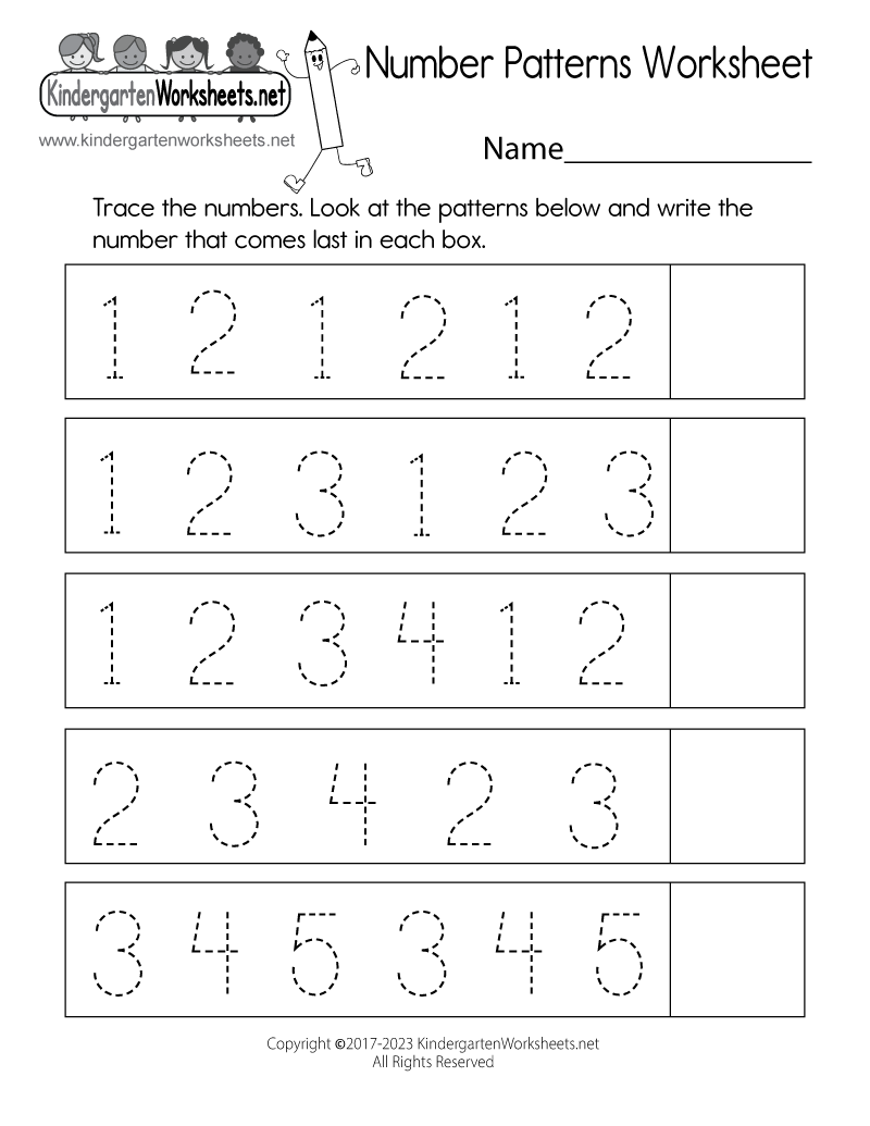 Number Patterns Worksheet Free Printable Digital PDF