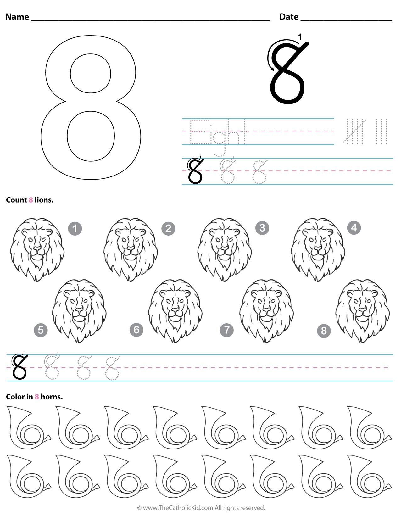 Number Worksheets Download Pack TheCatholicKid Number Worksheets Download Pack TheCatholicKid