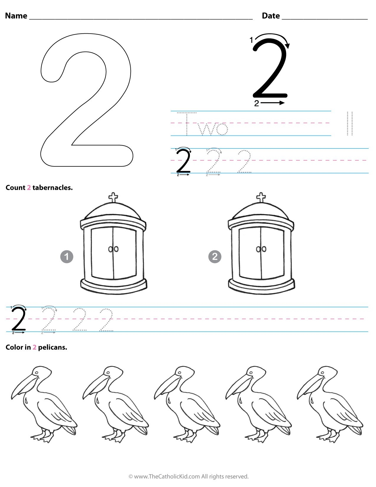 Number Worksheets Download Pack TheCatholicKid
