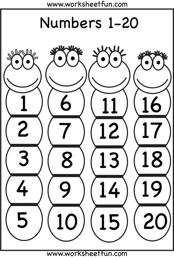 number worksheets preschool