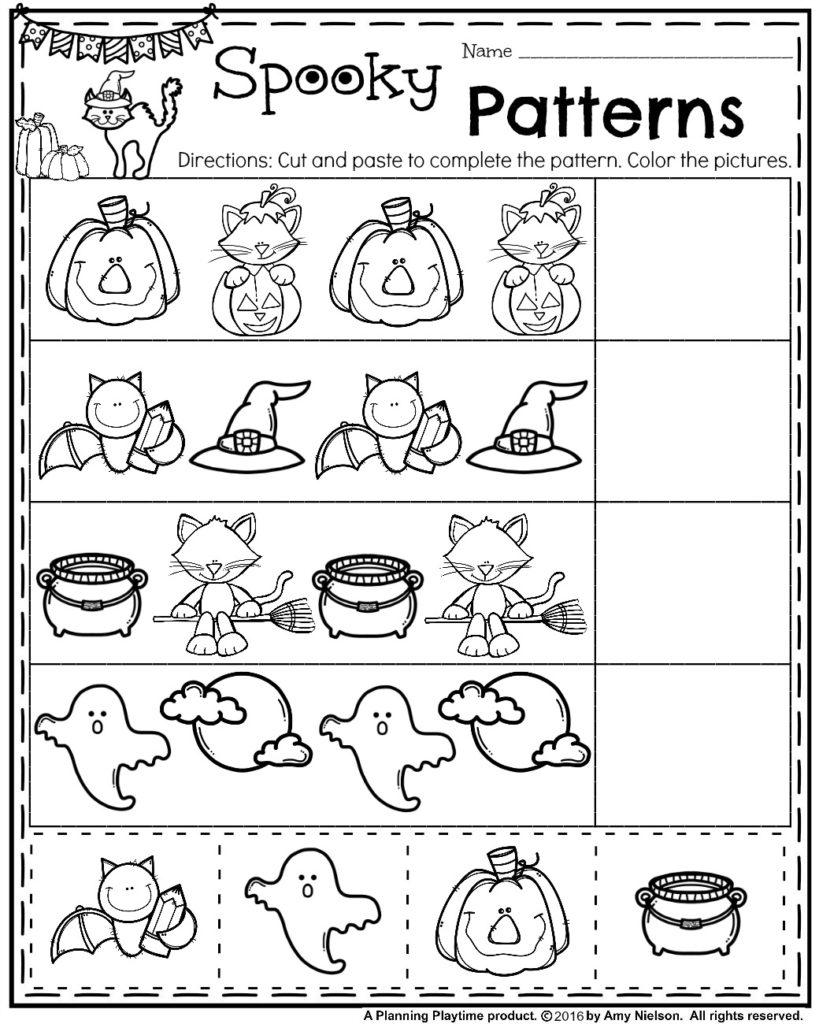 preschool worksheets halloween