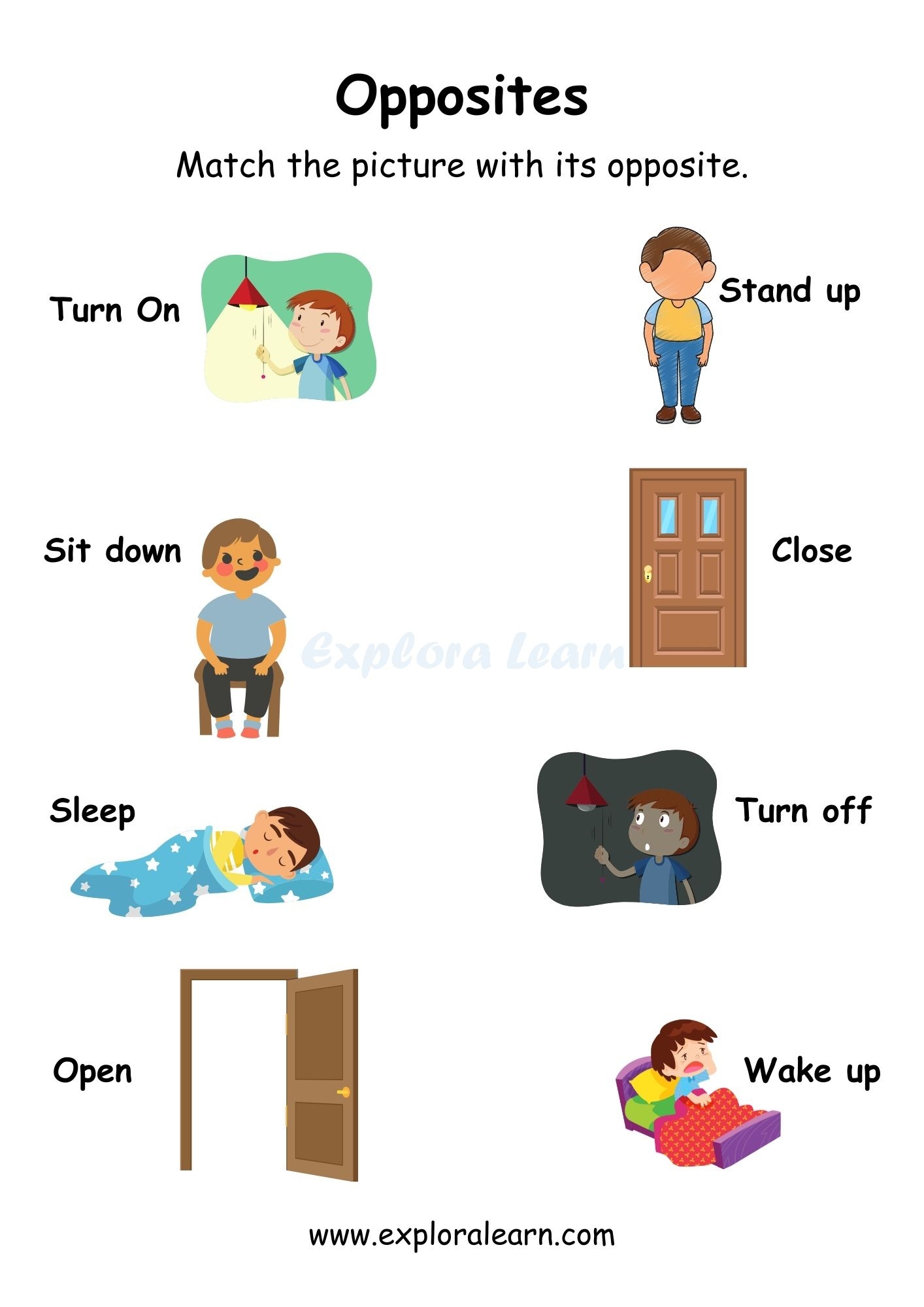 opposite worksheets for preschoolers