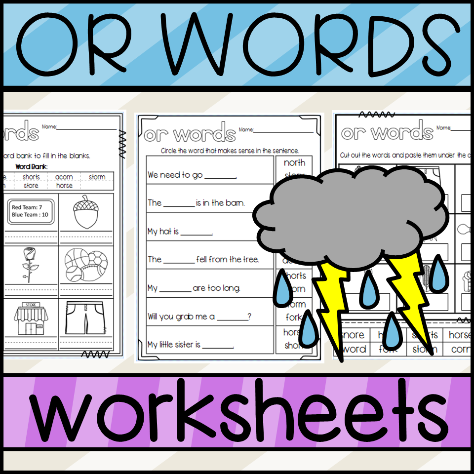 OR Words Phonics Worksheets Made By Teachers