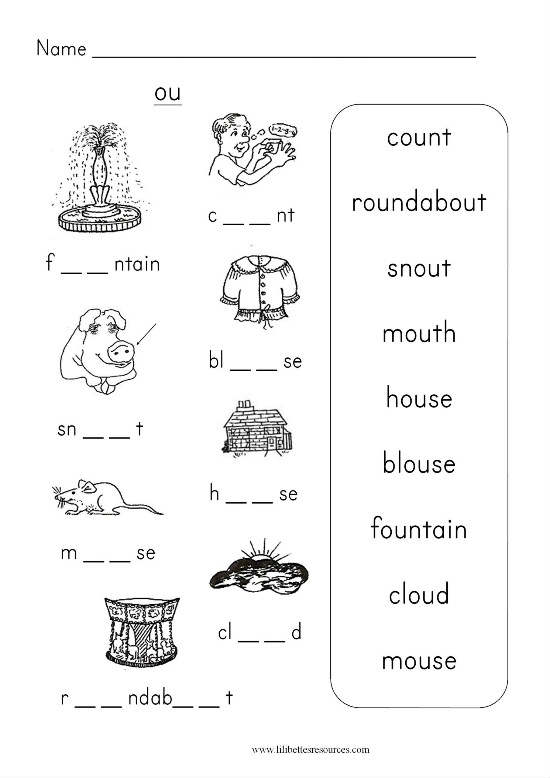 Ou Phonics Worksheets SOUND IT OUT PHONICS Ou Phonics Worksheets SOUND IT OUT PHONICS