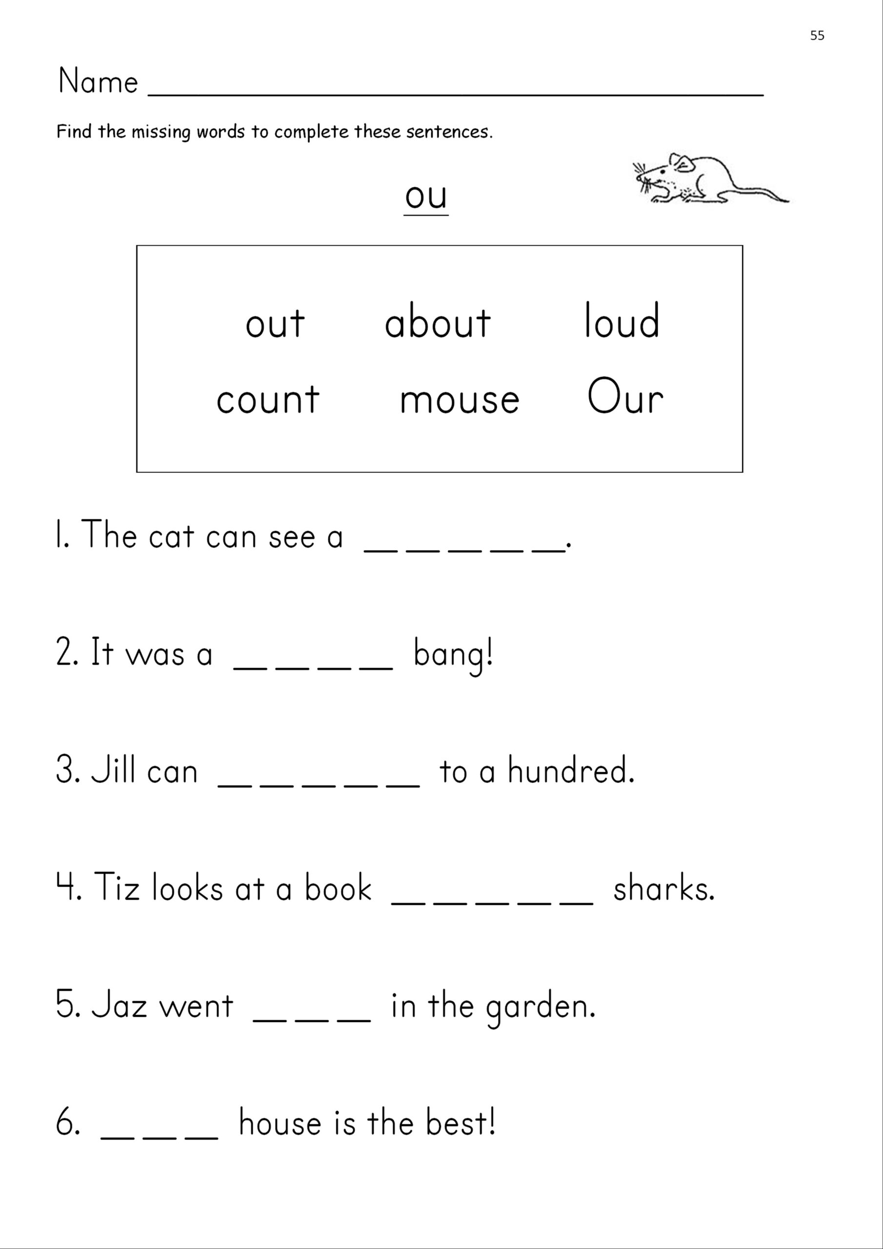 Ou Phonics Worksheets SOUND IT OUT PHONICS Ou Phonics Worksheets SOUND IT OUT PHONICS