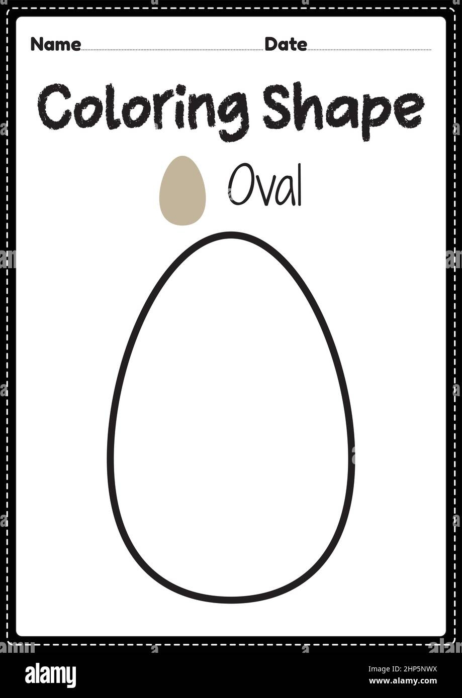 Oval Coloring Page Stock Vector Images Alamy