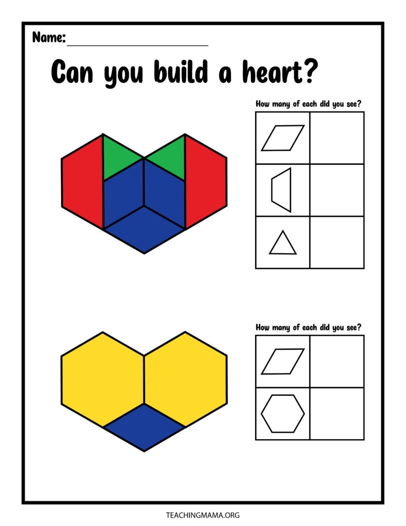 Pattern Block Printables For Shapes Teaching Mama