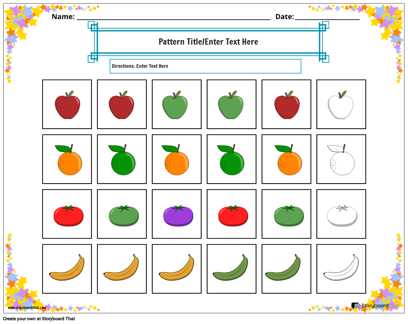 patterns worksheet preschool