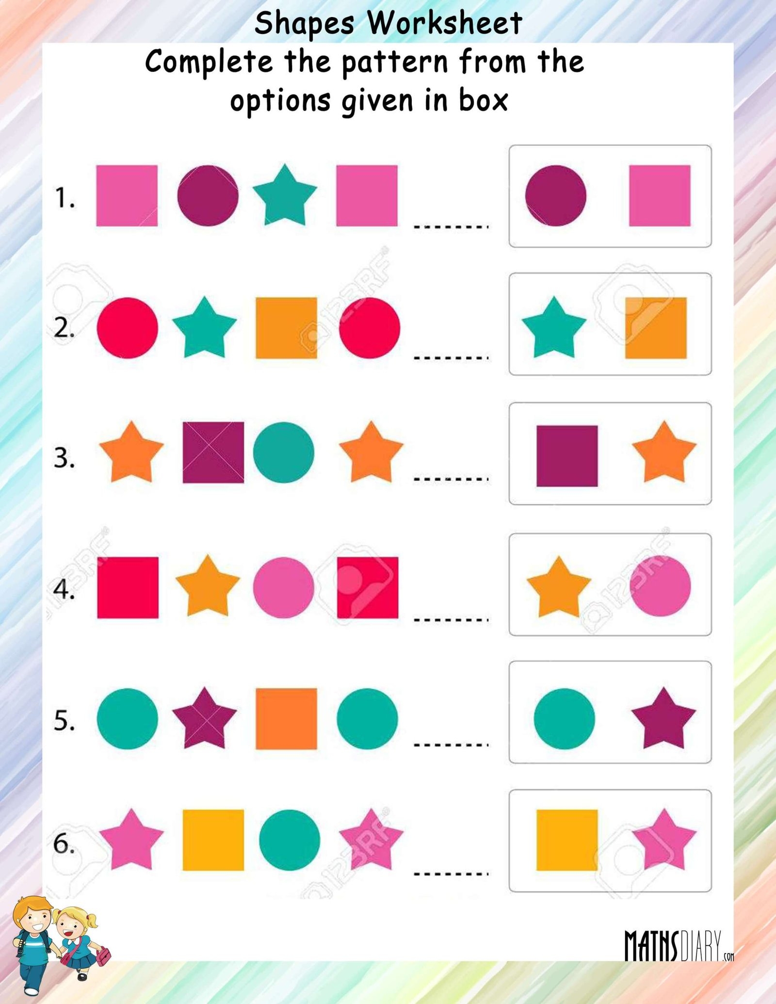Patterns Grade 1 Math Worksheets
