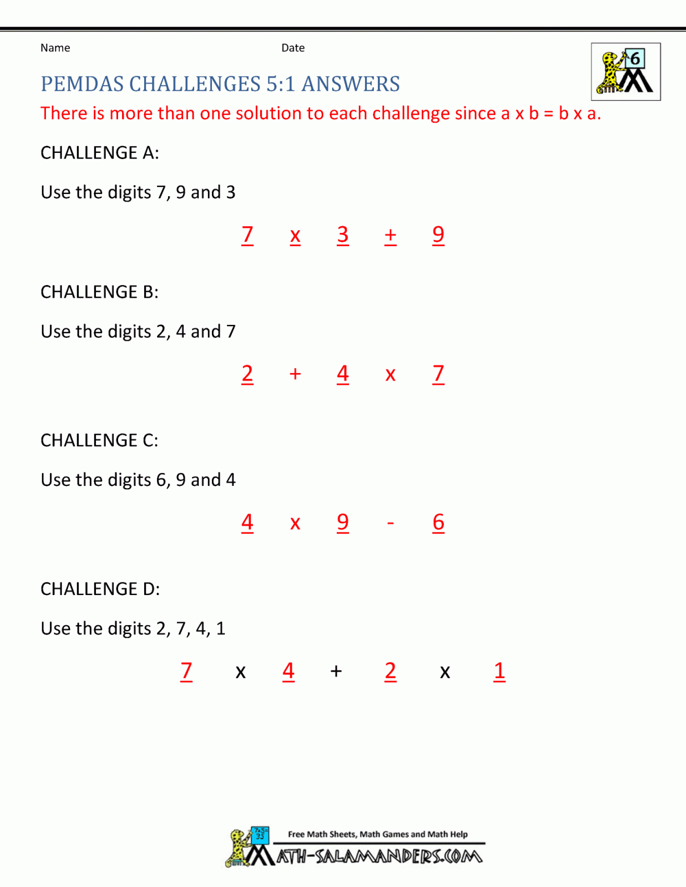 pemdas math worksheets pemdas math worksheets