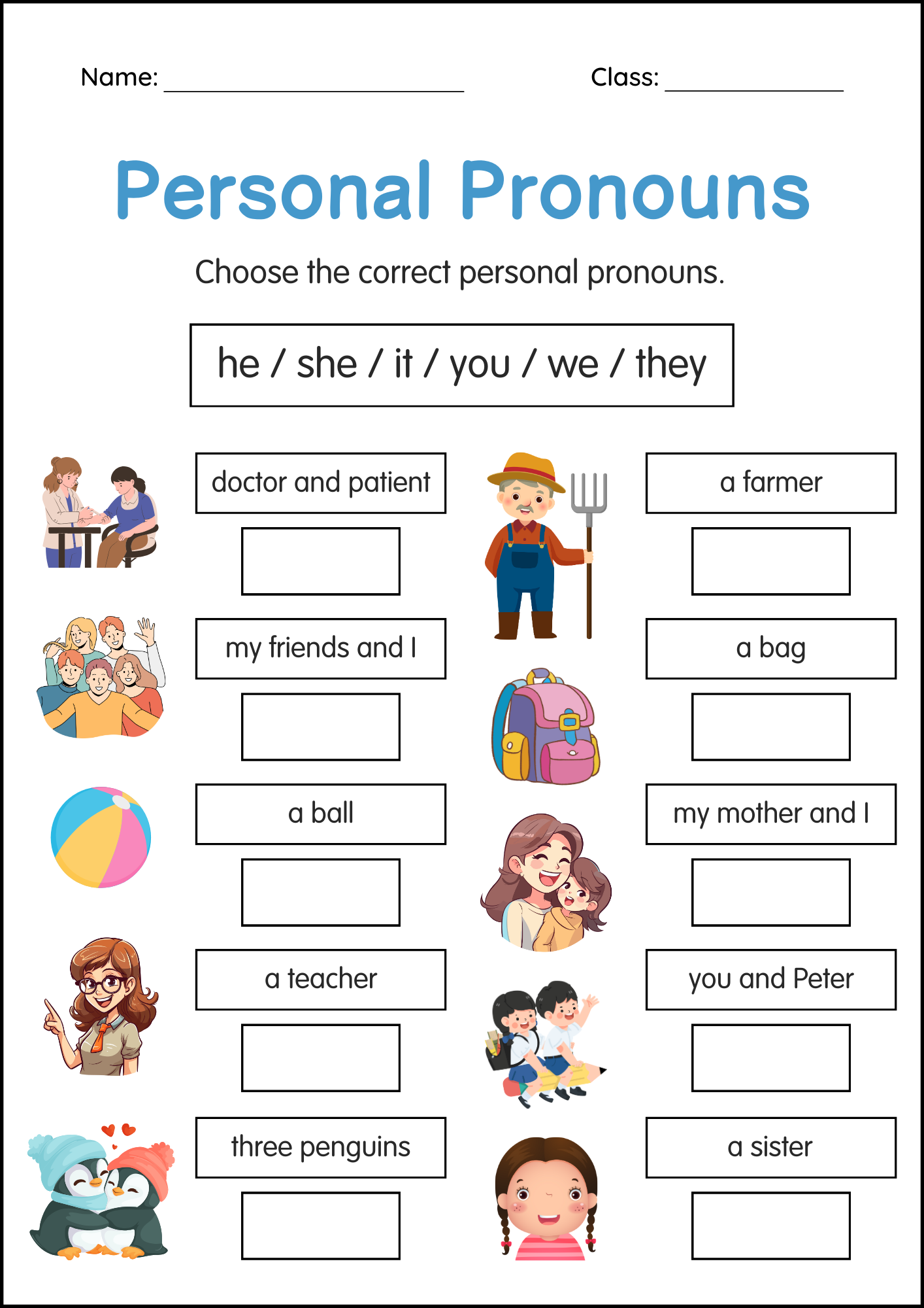 Personal Pronouns Activity Worksheets For Grade 2 3 4 Made By Teachers