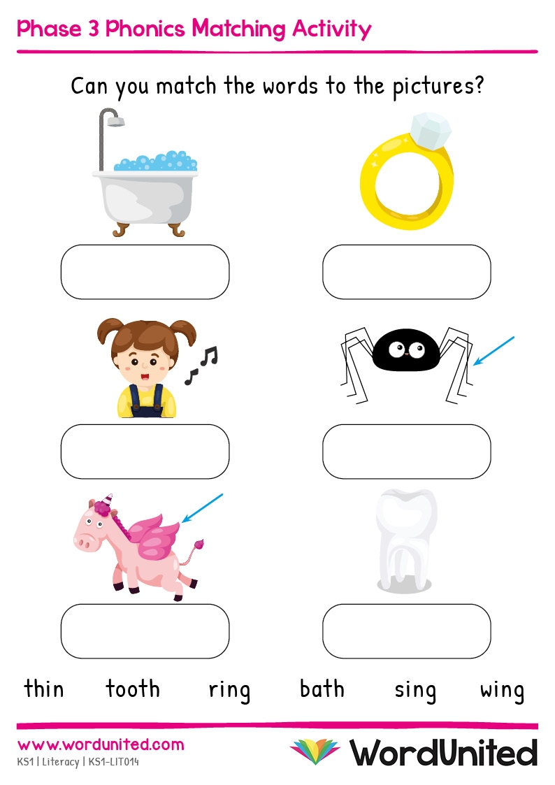 Phase 3 Phonics Worksheets WordUnited
