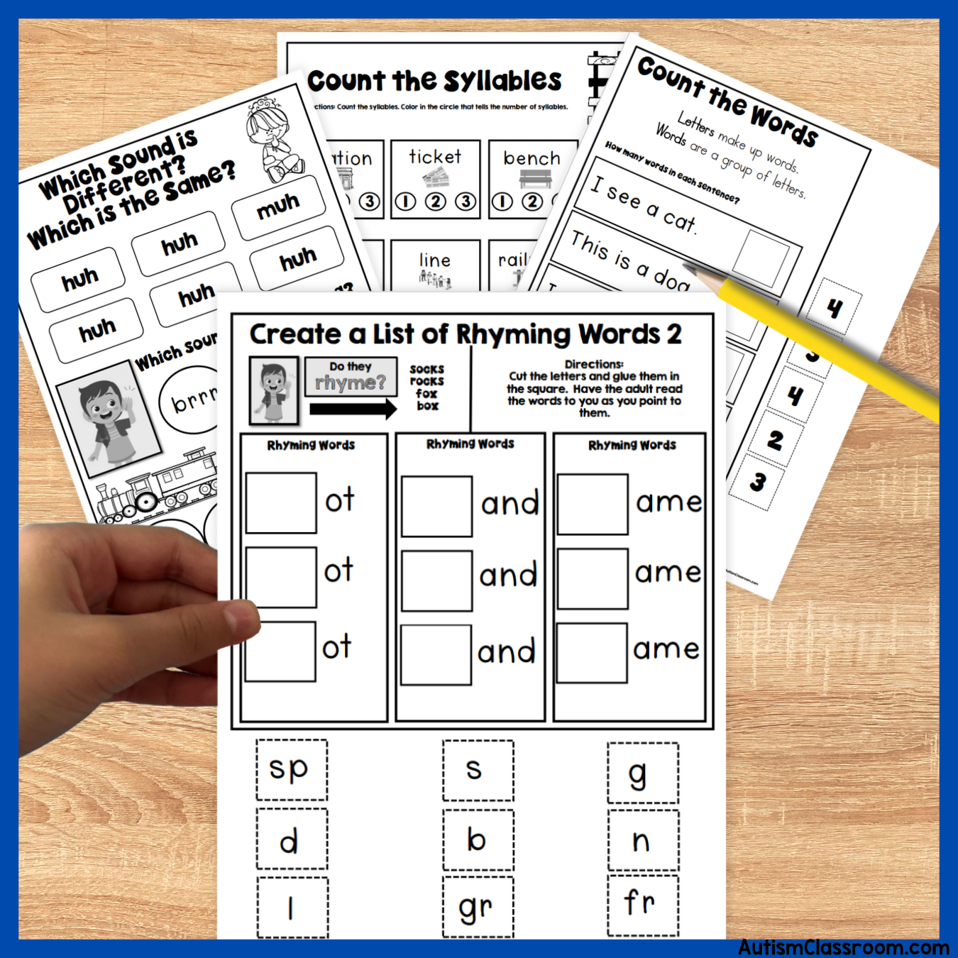 Phonemic Awareness Printables For Young Learners With Autism AutismClassroom