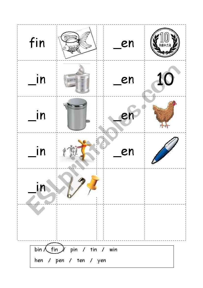 3 letter words phonics worksheets