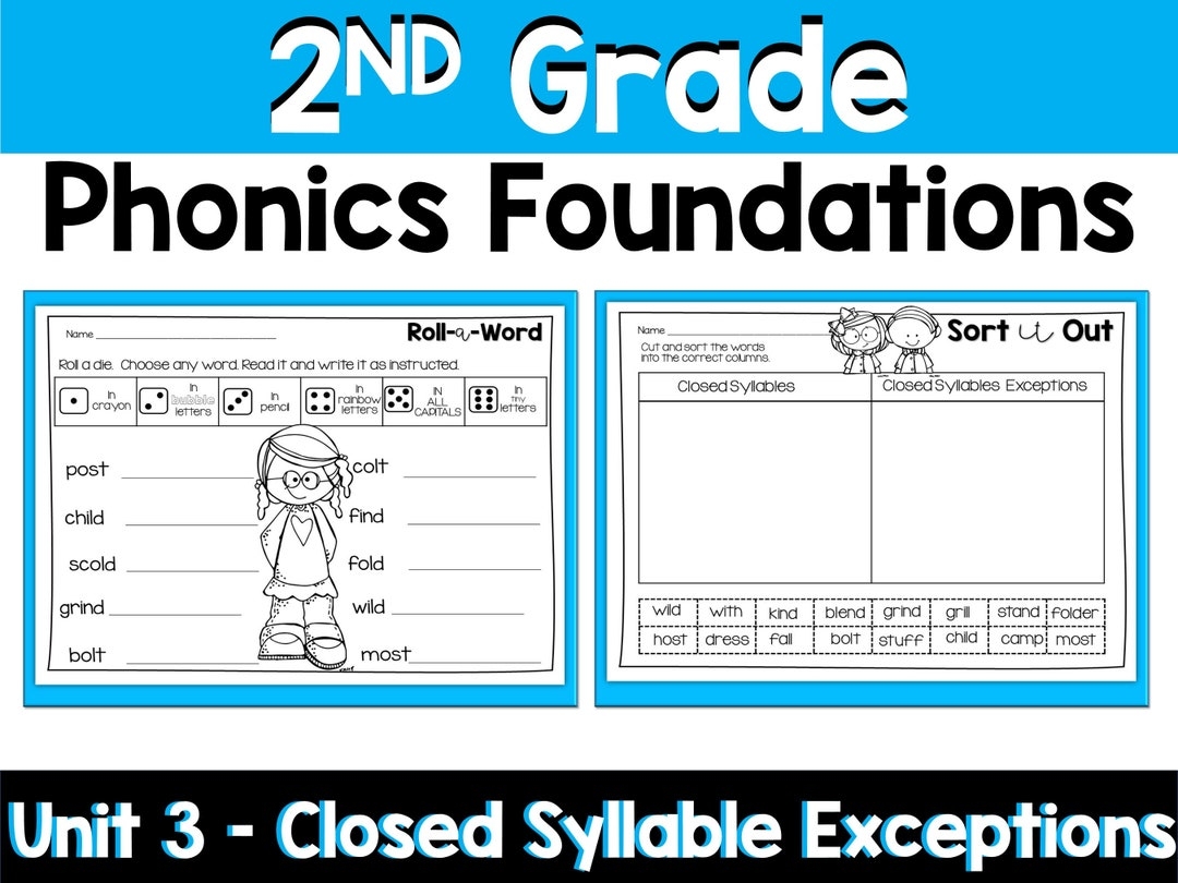 Phonics Foundations Level 2 Unit 3 Phonics Word Work Packet Phonics Worksheets Phonics Packet Closed Syllable Excpetions Etsy Finland