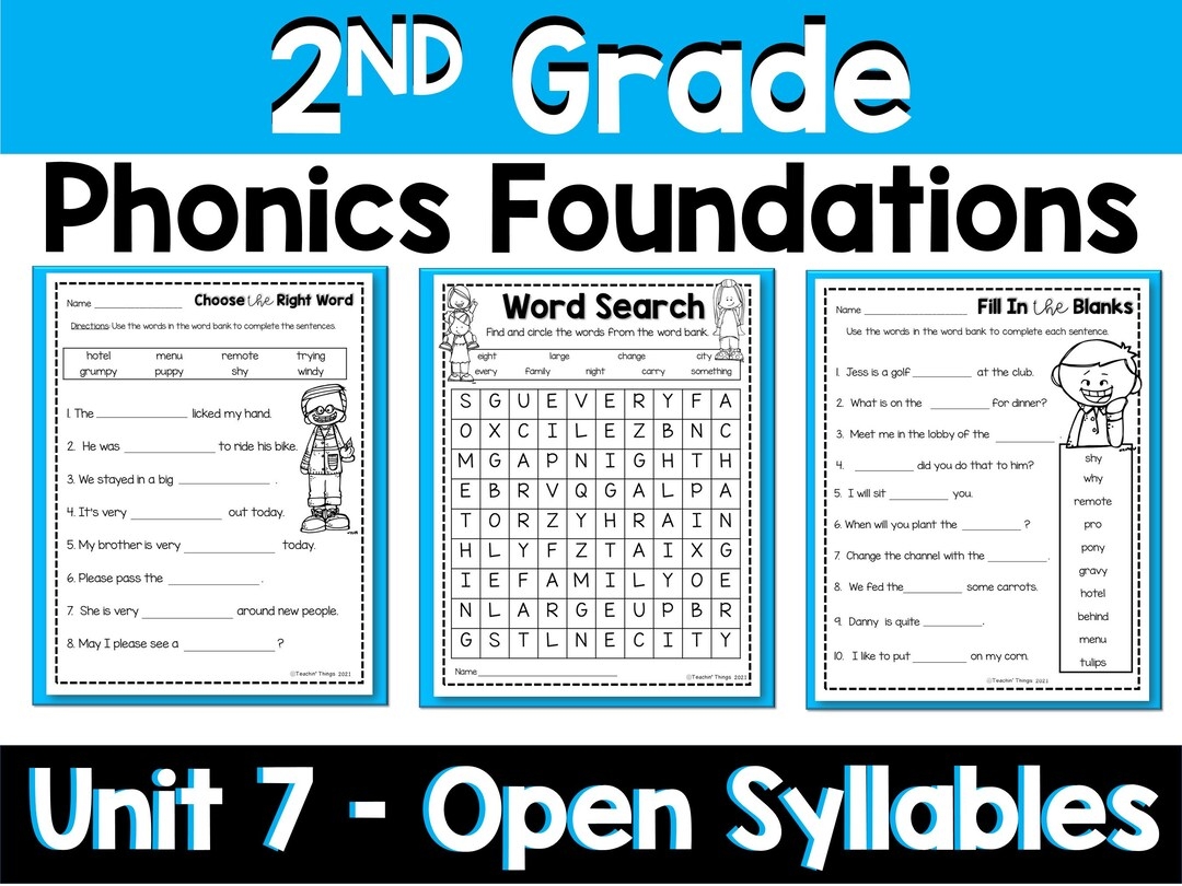 Phonics Foundations Level 2 Unit 7 Word Work Packet Etsy