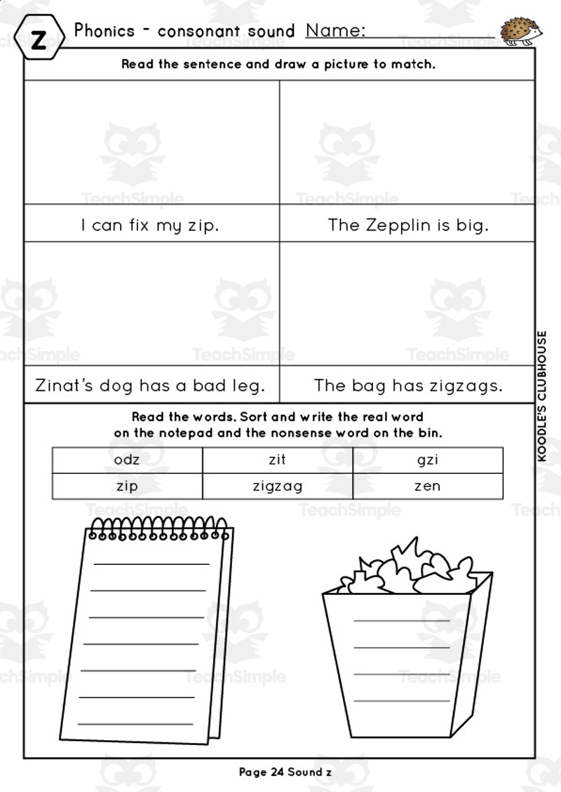 Phonics Phase 3 Worksheets Bundle By Teach Simple
