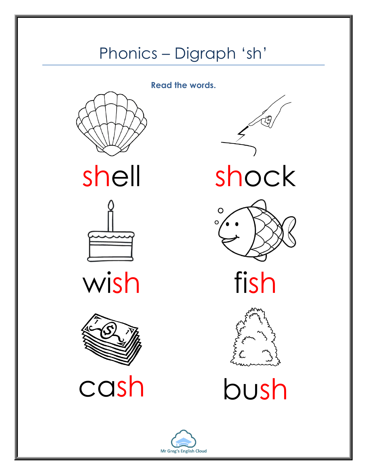 sh phonics worksheets
