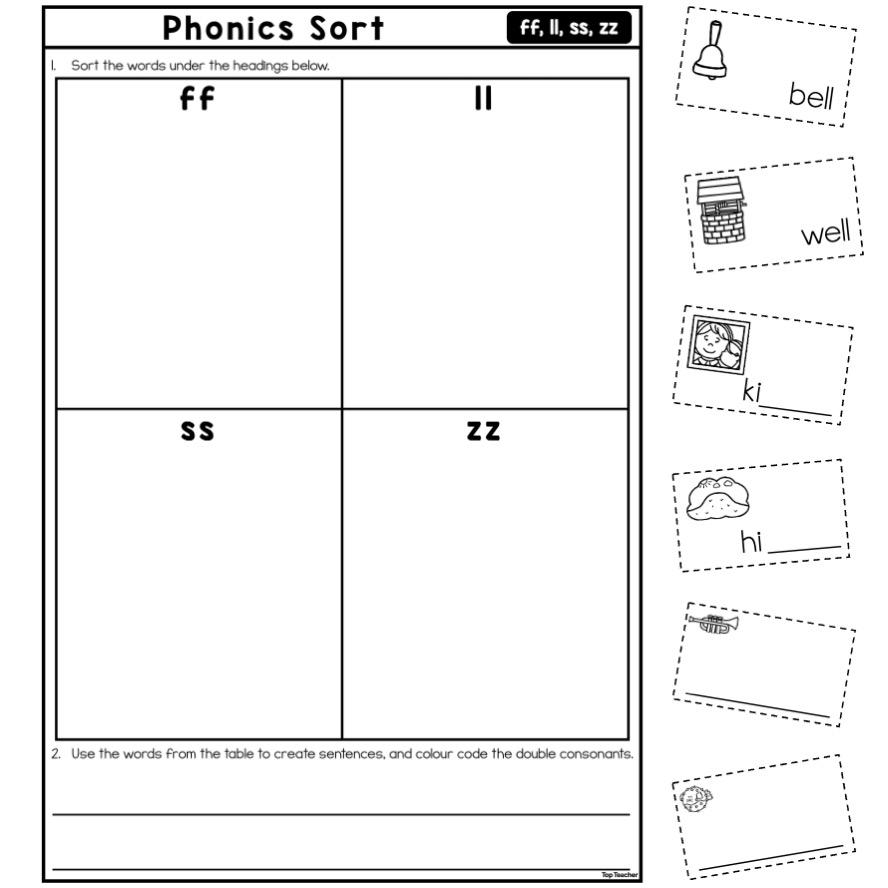 ff words phonics worksheets ff words phonics worksheets
