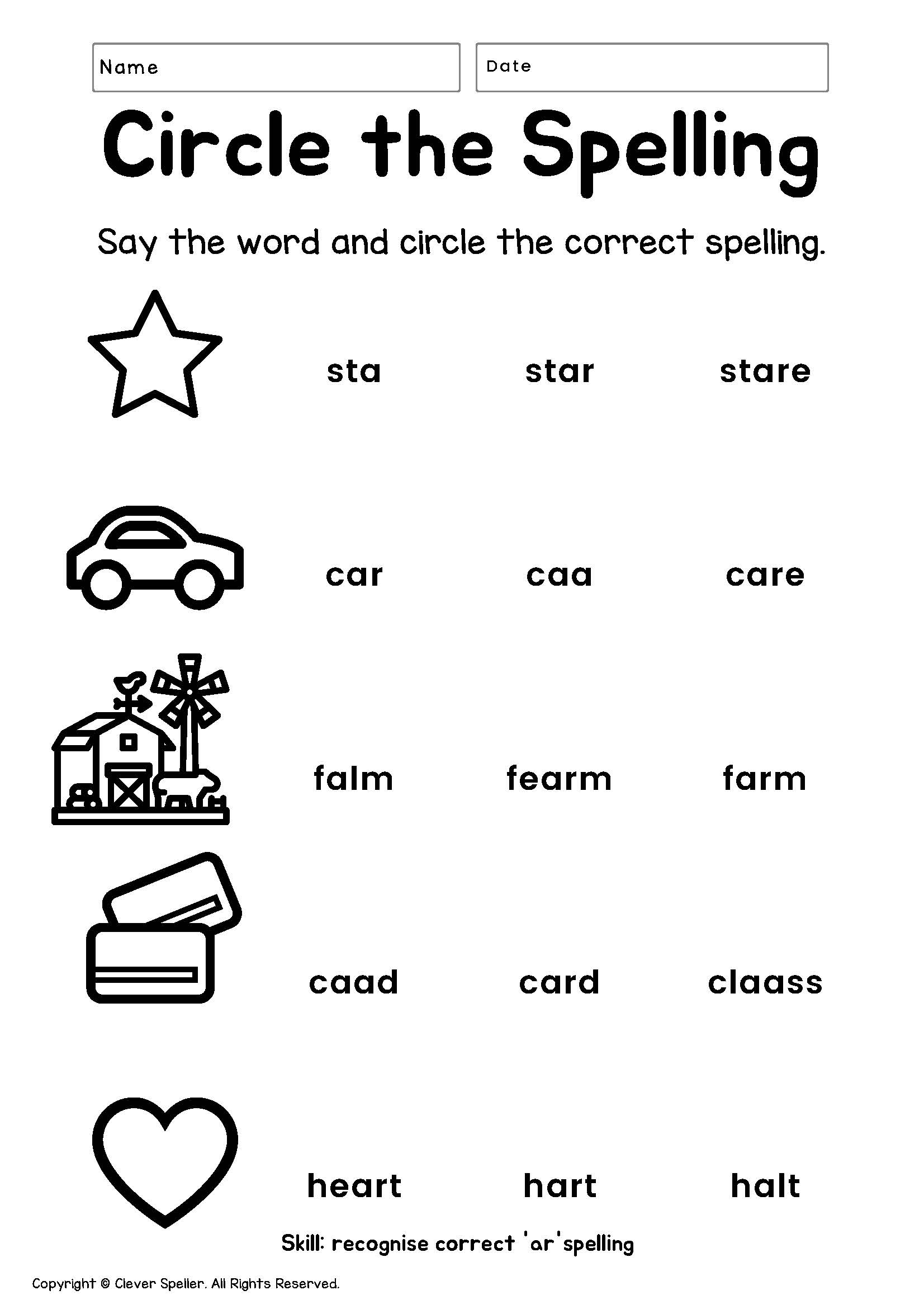 ar phonics worksheets