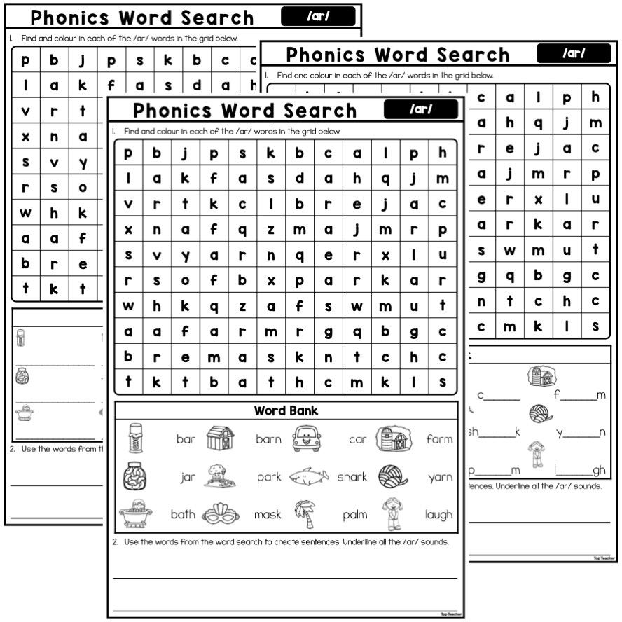 ar phonics worksheets free