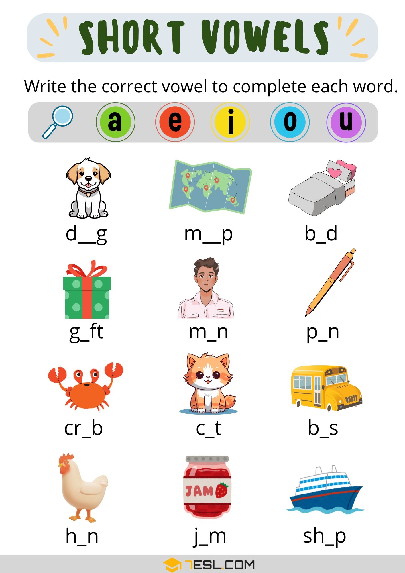 Phonics Worksheets 7ESL