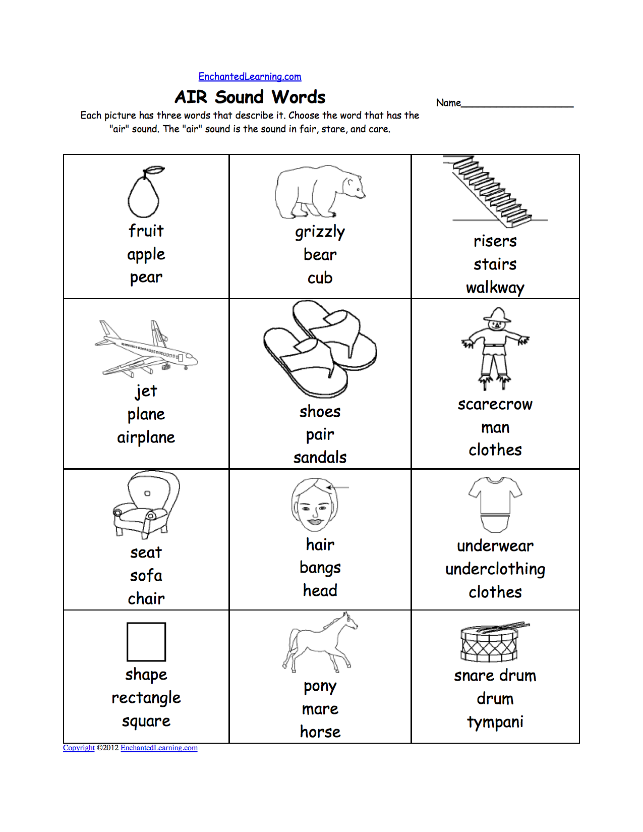 Phonics Worksheets Multiple Choice Worksheets To Print EnchantedLearning