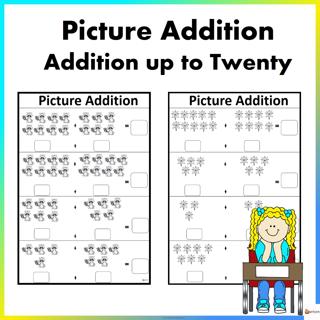 addition worksheets for kindergarten 1 20