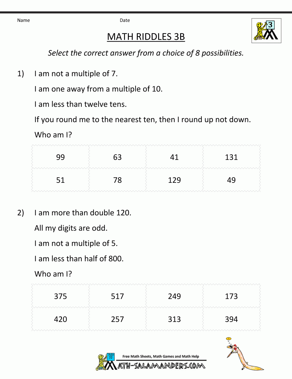 Place Value Worksheets 3rd Grade