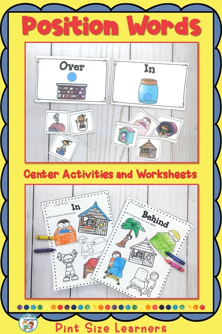 Position Words Activities And Worksheets Math