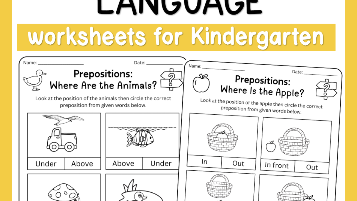 Positional Language Worksheets Resources For Teaching Australia